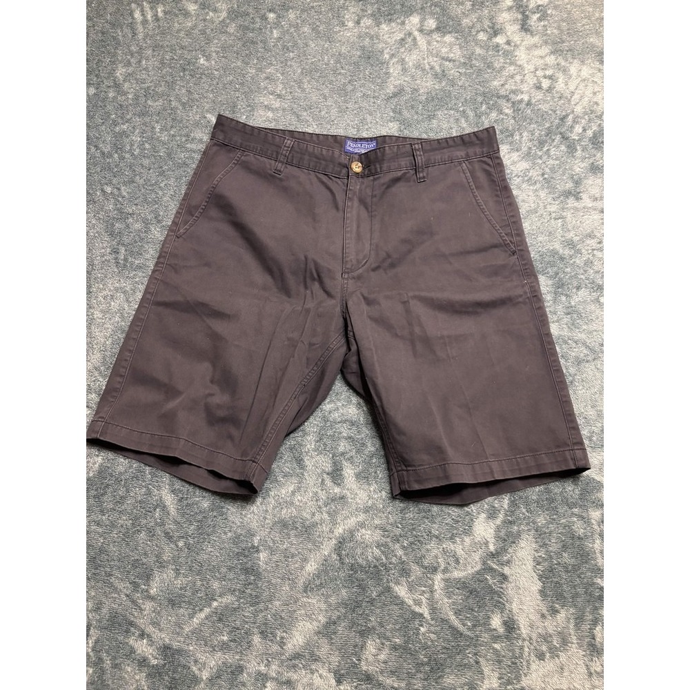 Pendleton Men's Chino Shorts Size 36 Dark Gray 100% Cotton Flat Front SKU 3854